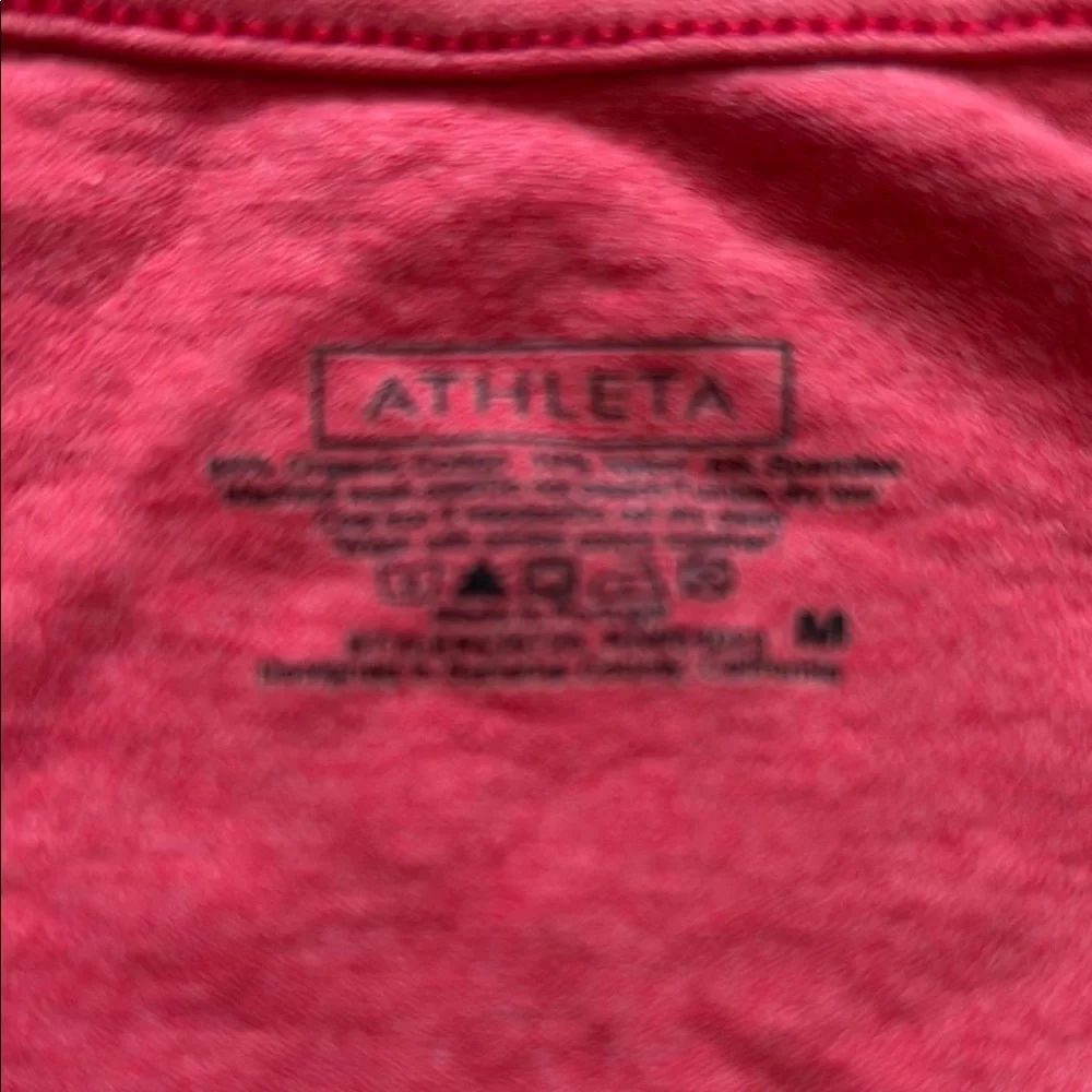 Athleta Tank Top Women's Sz M Breezy Ruched Tank Orange (looks reddish) - Picture 2 of 5